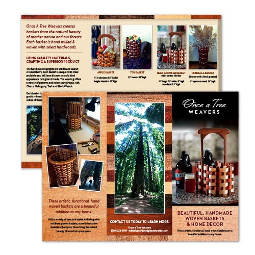 Brochure Design| Northern Lights Restoration | focused target market of restoration, flooring, wood work, and environmentally friendly | restoration business located in Spencer, NY