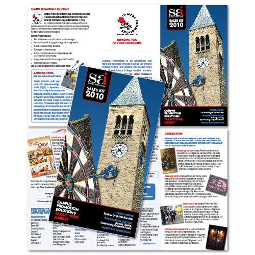 Brochure Design | Cornell University Student Association | target market focused on student sales, business, and marketing | located in Ithaca, NY