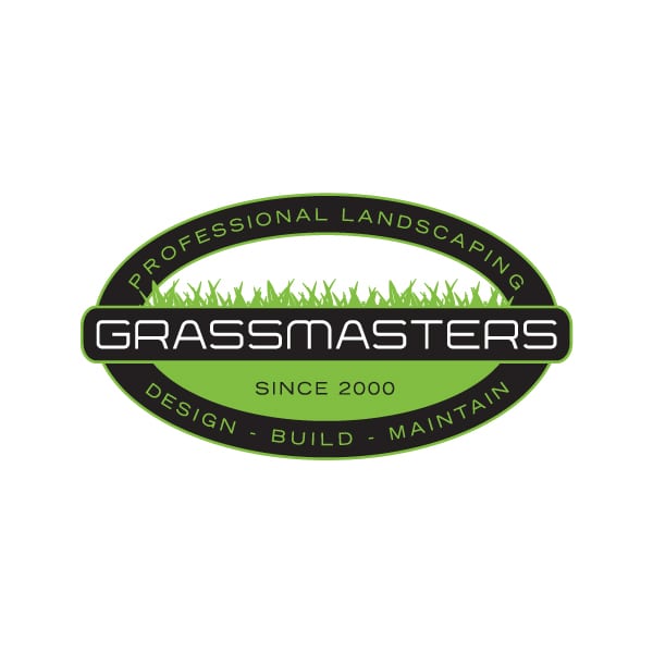 Business Logo Design | Grassmasters Professional Landscaping |target market of landscaping, lawn maitanance, drainage, hardscaping, concrete work, timber construction, land clearing, driveways, excavation, and design consultation | landscaping buiness located in Freeville, NY