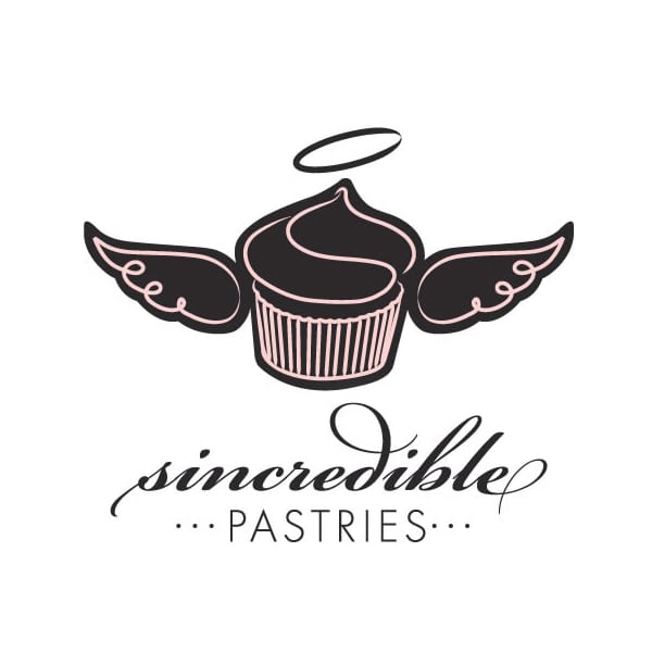 Pastery Boutique Logo Design | Sincredible Pastries |target market focused on sweets enthusiasts, families, specialty wedding cakes, cupcakes, and holiday parties | specialty bakery located in Lansing, NY
