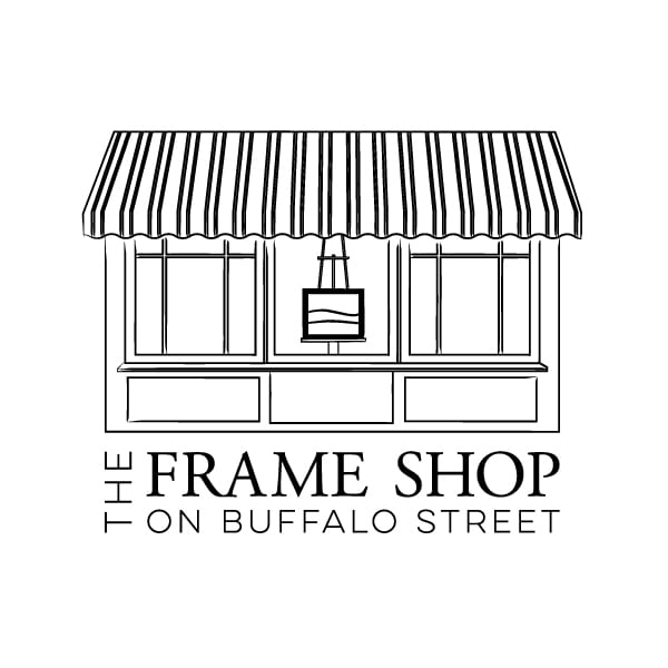 Boutique Business Logo Design | The Frame Shop |target market focused towards specialty framing and matting services, canvas stretching, custom engraving, hanging and delivery services | boutique frame shop located in Ithaca, NY
