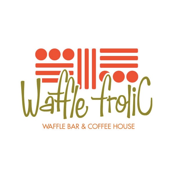Restaurant Logo Design | Waffle Frolic Waffle Bar & Coffee House | target market includes ithaca college and cornell university students | coffee house and restaurant located on the downtown Ithaca Commons in Ithaca, NY
