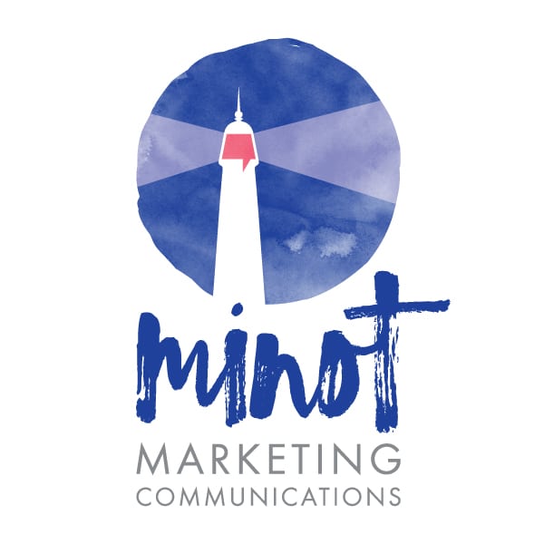 Business Consultant Logo Design | Minot Marketing Communications | focused target market of marketing, communications, and businesses | located in Marlborough, CT