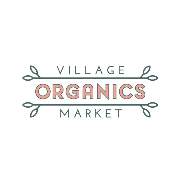 Boutique Logo Design | Village Organics Market |Certified Organic | focused target market of organic food and produce | located in Roslyn, NY